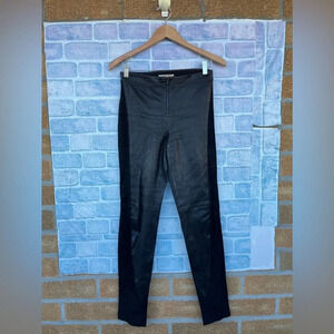Alice + Olivia lamb leather moto pants size 4